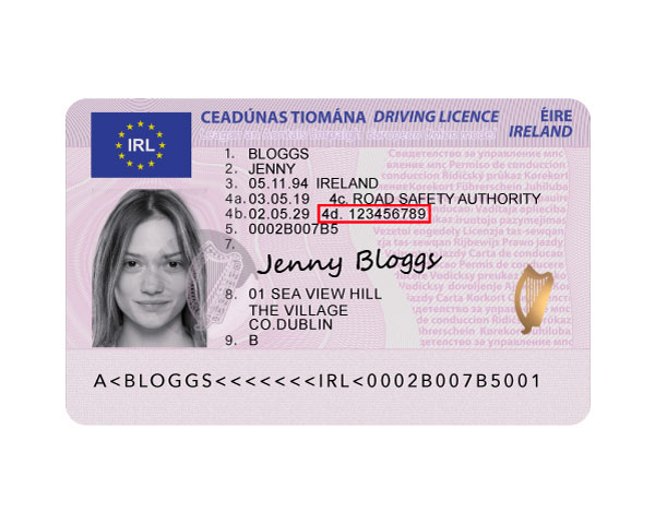 drivers licence number