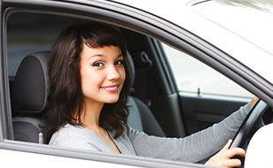 Woman Driver Smiling