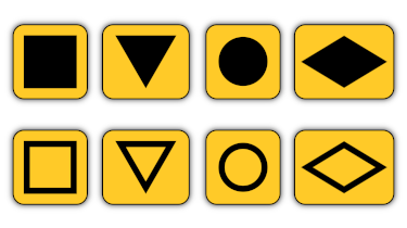 yellow driving signs
